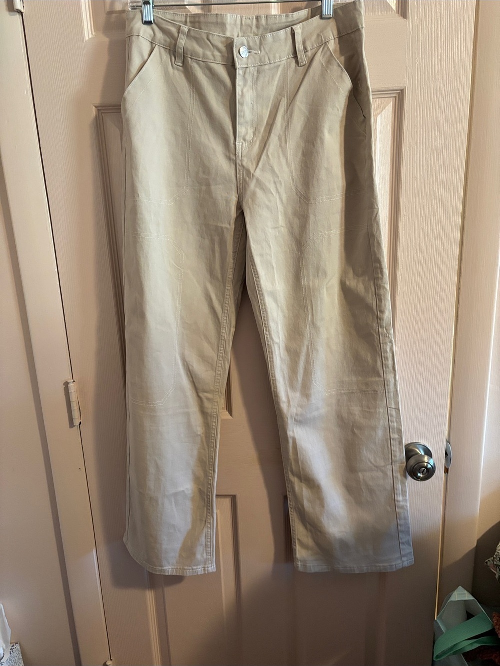 Women’s Beige Boot Cut Pants – Classic Neutral Stretch